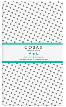 Набор простыней Cosas, бязь, 240х155 см, белый с розовым, 2 шт. - Pampik - 2