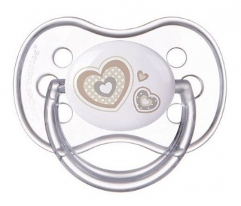 Силіконова симетрична пустушка Canpol Babies Newborn Baby 0-6 міс., бежевий (22/580_bei) - Pampik