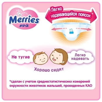 Підгузки-трусики Merries M (6-11 кг), 28 шт. - Pampik - 3