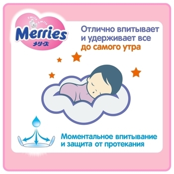 Підгузки-трусики Merries M (6-11 кг), 28 шт. - Pampik - 4
