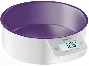 Весы кухонные Sencor SKS 4004 VT, фиолетовый (40026941) - Pampik