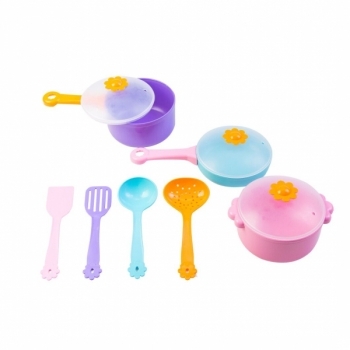 Набор посуды столовый Tigres Ромашка, 10 элементов, фиолетовый (39142 Фіолетовий) - Pampik