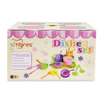 Набір посуду столовий Tigres Ромашка, 43 елемента (39149) - Pampik - 2