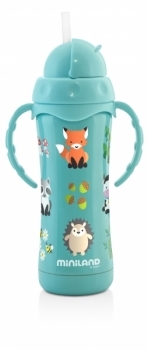 Термопоильник Miniland Thermokid Aqua, з трубочкою, 240 мл (89189) - Pampik