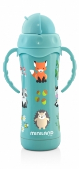 Термопоильник Miniland Thermokid Aqua, з трубочкою, 240 мл (89189) - Pampik - 2