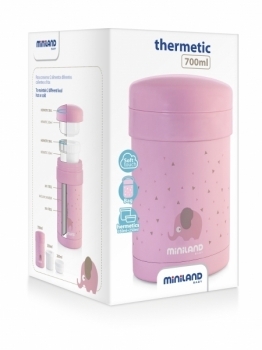 Термос для їжі Miniland Thermetic Pink, з контейнерами, 700 мл (89227) - Pampik - 8