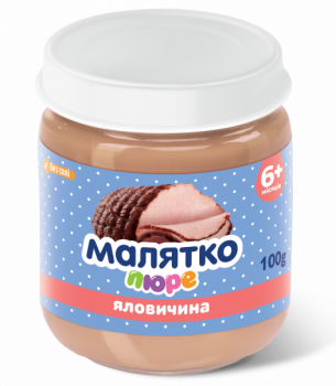 М'ясне пюре Малятко Яловичина, 100 г - Pampik