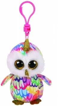 Мягкая игрушка-брелок TY Beanie Boo's Разноцветная сова Enchanted, 12 см (35224) - Pampik