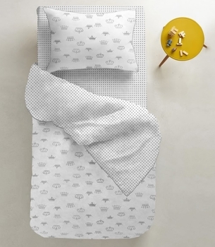 Набор простыней Cosas, бязь, 240х155 см, белый с розовым, 2 шт. - Pampik - 5