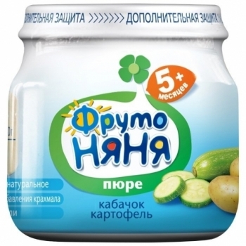 

Пюре ФрутоНяня Кабачки с картофелем, 80 г