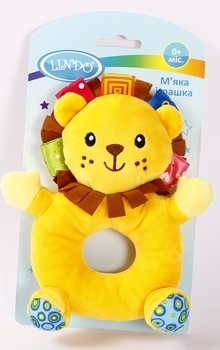 Мягкая игрушка-погремушка Lindo Лев (F 1002 лев) - Pampik - 2