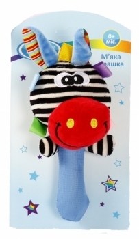 Мягкая погремушка Lindo Зебра (F 1003 зебра) - Pampik - 2