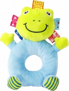 М'яка іграшка-брязкальце Lindo Жабка (F 1002 жабка) - Pampik