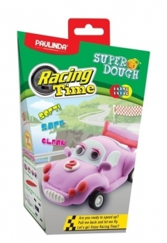 Маса для ліплення Paulinda Super Dough Racing time Машинка, рожевий (PL-081161-2) - Pampik