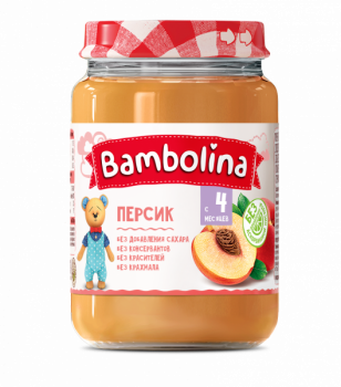 Пюре Bambolina Персик, 190 г - Pampik