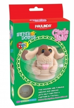 Маса для ліплення Paulinda Super Dough Circle Baby Собака, коричневий (PL-081177-6) - Pampik