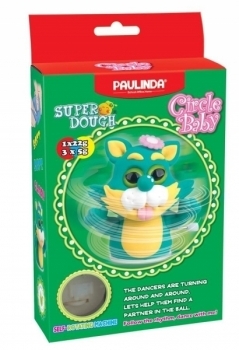 Маса для ліплення Paulinda Super Dough Circle Baby Кот, зелений (PL-081177-3) - Pampik
