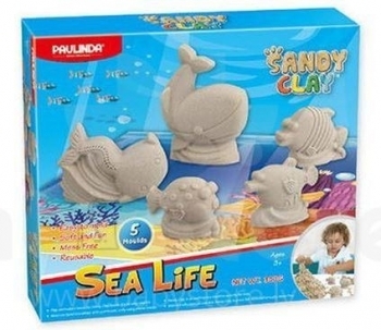 Пісок для творчості Paulinda Sandy Clay Морське життя, 300 г (PL-140016) - Pampik