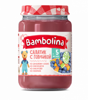Пюре Bambolina Салатик з лохиною, 190 г - Pampik