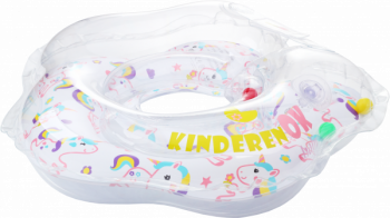 Круг для купания с погремушкой KinderenOK Единорог, белый (204238) - Pampik - 3