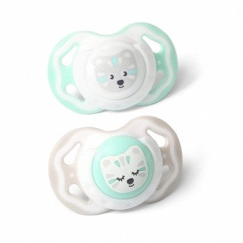 Пустушка силіконова BabyOno Коали, симетрична, 3-6 місяців, 2 шт. (1224/01) - Pampik