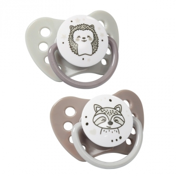 Пустышка силиконовая BabyOno Natural nursing, анатомическая, 6-18 месяцев, 2 шт. (1226/03) - Pampik