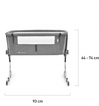 Приставная кроватка-люлька Kinderkraft Uno Grey KKLUNOGRY00000 (30.09.2019) - Pampik - 7