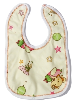 Слинявчик-нагрудник Lindo, на кнопці, жовтий (Ф 934 жовт) - Pampik