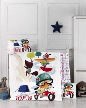 Комплект постільної білизни LightHouse Adventure, ранфорс, 150х100 см, бежевий (48726) - Pampik