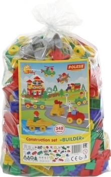 Конструктор Polesie Строитель, в пакете, 348 элементов (52568) - Pampik