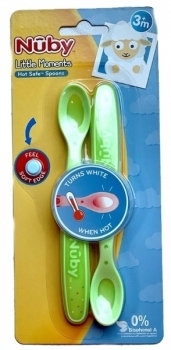 Термоложки Nuby Little Moments, 2 шт., зелений (NV0501001-LMgrn) - Pampik