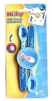 Термоложки Nuby Little Moments, 2 шт., синій (NV0501001-LMblu) - Pampik