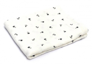 

Многоразовая пеленка Embrace Белая с пальмами, муслин, 120х100 см, белый (пм127