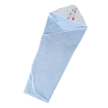 Рушник з капюшоном Interbaby Jungle, 100х100 см, блакитний (8000587) - Pampik - 2