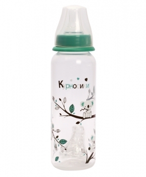 Пляшка для годування Курносики, з 2 сосками, від 3 міс., 250 мл, зелений (7008 зел) - Pampik