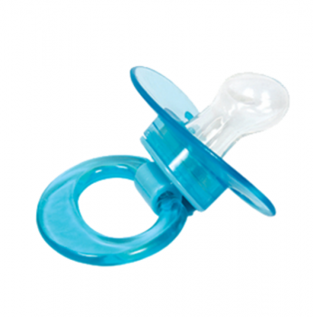 Пустышка силиконовая Курносики, ортодонтическая, 6-12 мес., голубой (7039 6+ гол) - Pampik