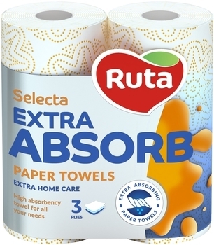 Паперові рушники Ruta Extra Absorb, 2 рулони - Pampik