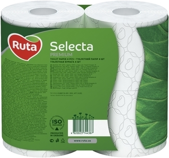 Тришаровий туалетний папір Ruta Selecta Premium, 4 рулони - Pampik - 3