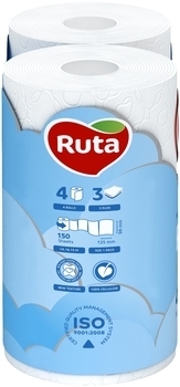 Тришаровий туалетний папір Ruta Pure White, 4 рулони - Pampik - 2