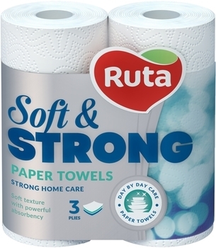 Бумажные полотенца Ruta Soft Strong, 2 рулона - Pampik