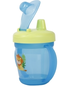 Поїльник-непроливайка Курносики з твердим носиком, 250 мл, блакитний (7021 блак) - Pampik - 2