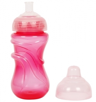 Поїльник-непроливайка Курносики, із силіконовим носиком, від 9 міс., 300 мл, червоний (7028 черв) - Pampik