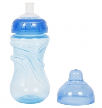 Поїльник-непроливайка Курносики, із силіконовим носиком, від 9 міс., 300 мл, блакитний (7028 гол) - Pampik