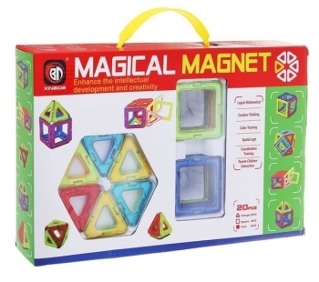 Магнитный конструктор Qunxing Toys, 20 элементов (701) - Pampik