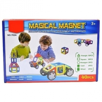 Магнитный конструктор Qunxing Toys, 40 элементов (702A) - Pampik