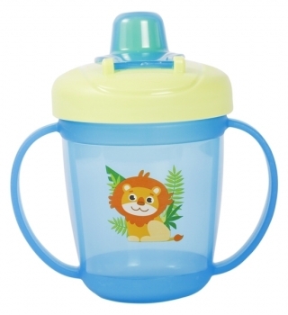 Поїльник-непроливайка Курносики з твердим носиком, 250 мл, блакитний (7021 блак) - Pampik