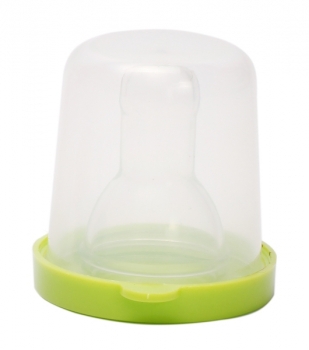 Соска силиконовая Курносики, круглая, в контейнере, размер M, от 3 мес., салатовый (7030 M) - Pampik