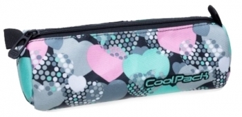 

Пенал CoolPack Tube Minty Hearts, серый с розовым (B61018