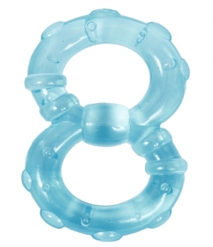 Прорізувач для зубів Курносики Міні, силіконовий, з водою, блакитний (7045 блак) - Pampik