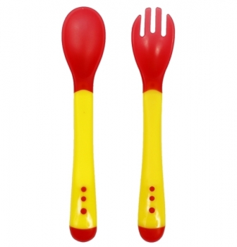 Набор для кормления Курносики, от 4 мес., красный с желтым (7061 чер/жов) - Pampik